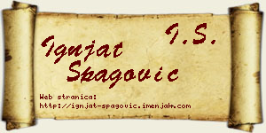 Ignjat Špagović vizit kartica
